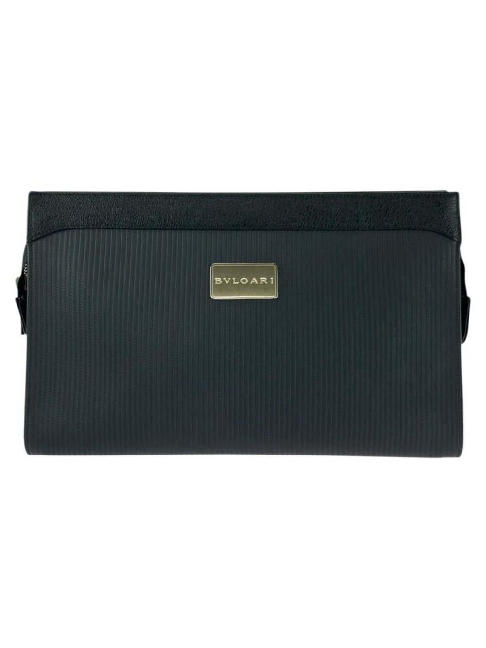 Bvlgari Millerige Black Silver Clutch Secondbag